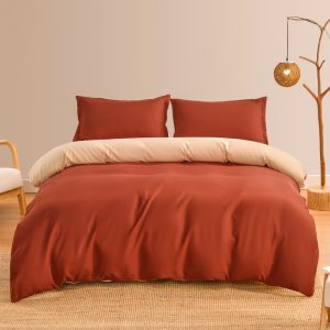 Solid Color Bedding Set Single Double Size Bed Linen Duvet Cover Pillowcase