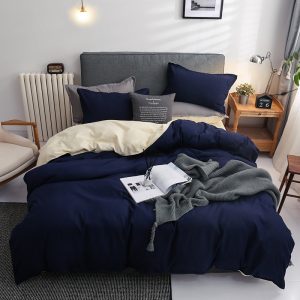 Youth Bedroom Quilt Set Black Bedding Set Sheet 3/4 Set Pillow Cover
